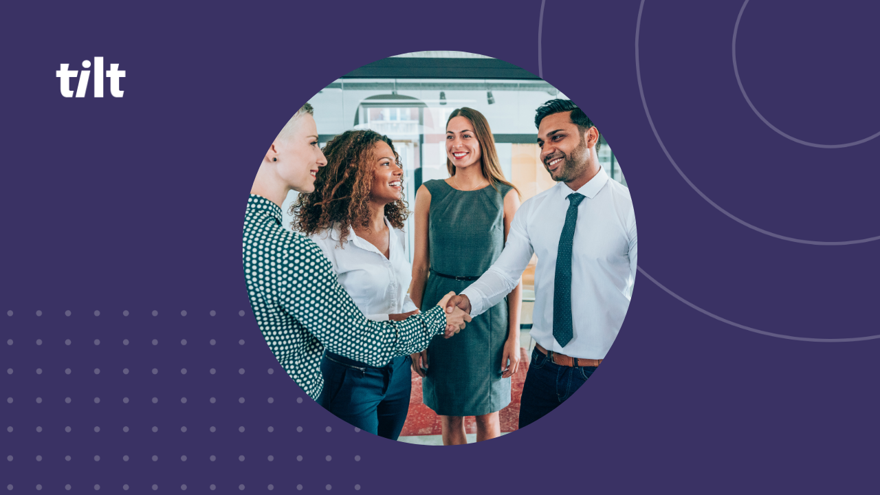 Blog image of colleagues shaking hands