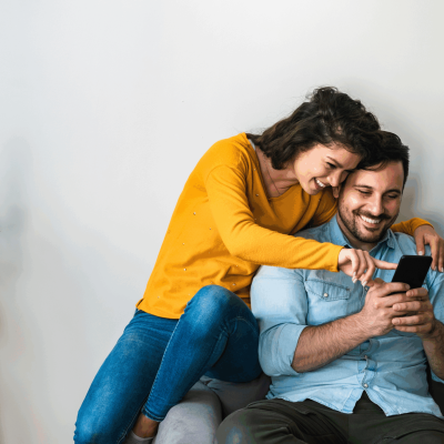 Couple Using Tilley Voice