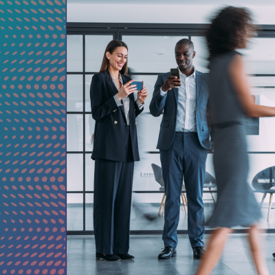 Blog image of busy office workers